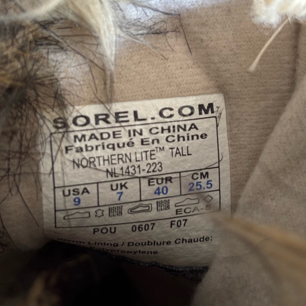 Sorel Women's Northern Lite Boots Tall Size 9 NWOB - Picture 6 of 7